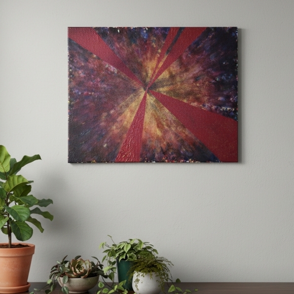 Handmade Other - HANDCRAFTED Abstract Painting HANDPAINTED Artwork Stretch Canvas Wall Art Decor